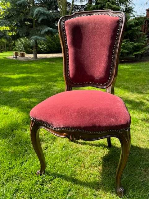 Krzesła z ławą styl ludwikowski -vintage