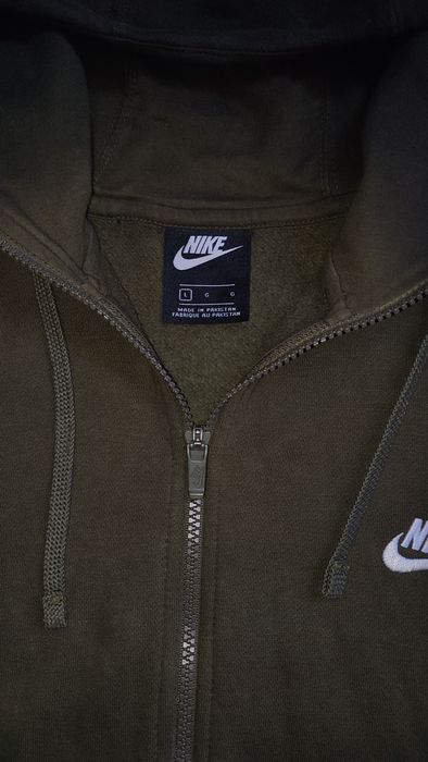 Зіп-худі Nike NSW Essentials khaki olive fleece НЕ ЧОРНА!!! (Розмір L)