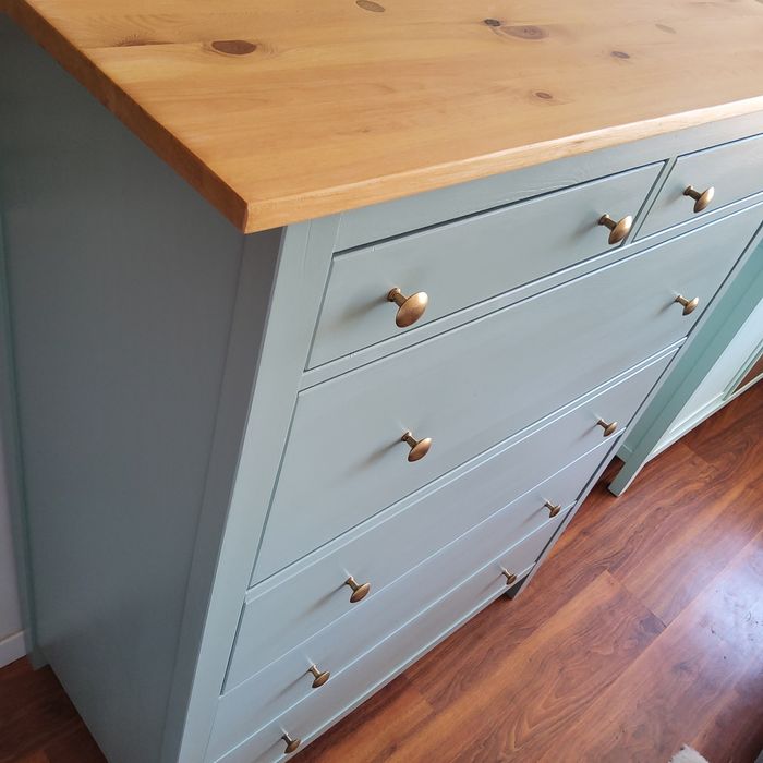 Komoda drewniana hemnes ikea szalwia leksvik szafa biurko blat