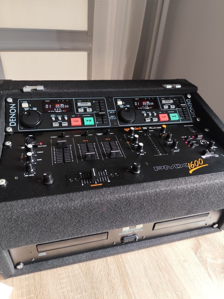 Denon DN 2000f MK3, Gemini PMX 1600 plus case stan kolekcjonerski film