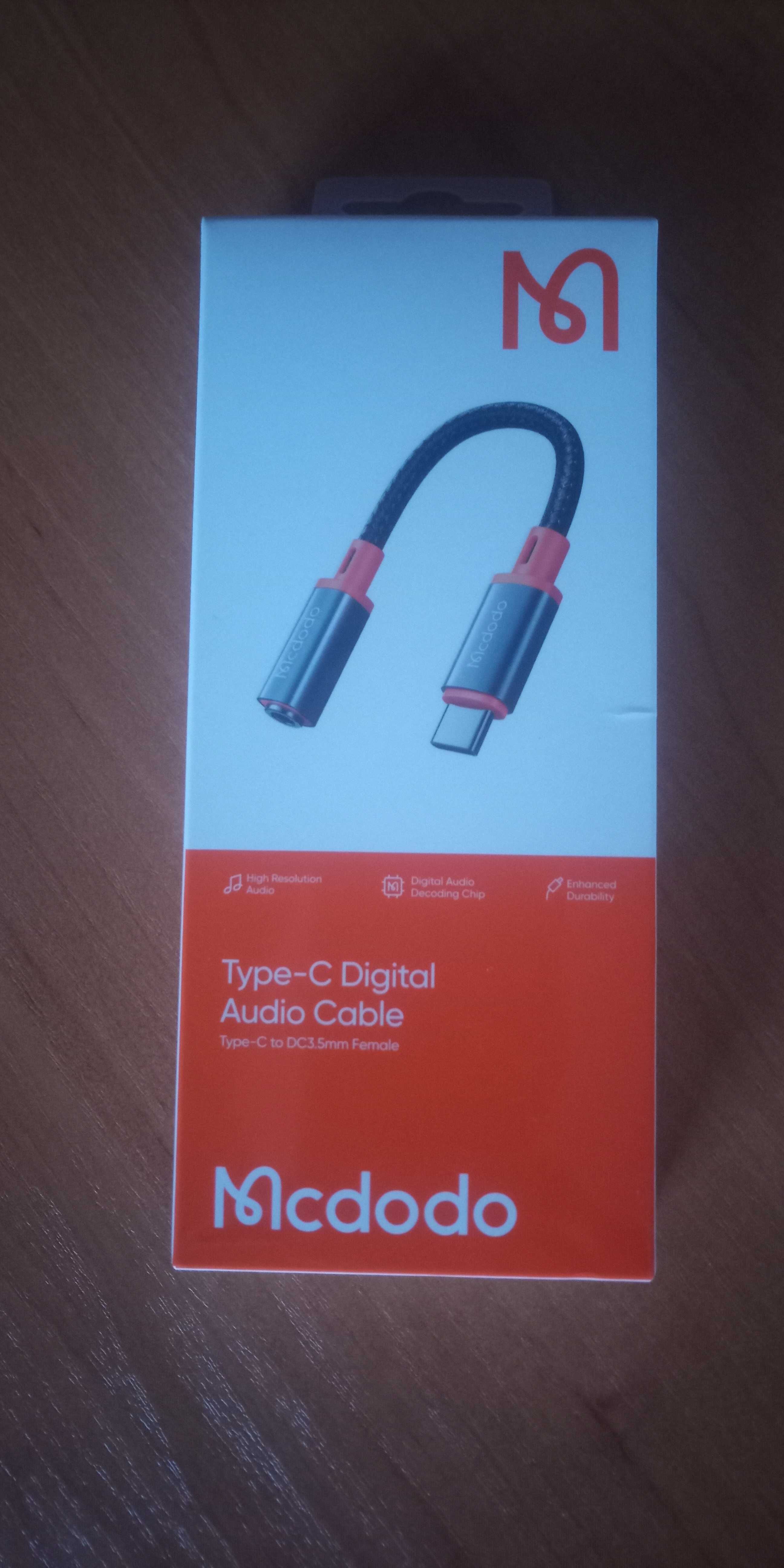 Przejściówka do słuchawek 3,5mm mini jack na USB-C z DAC