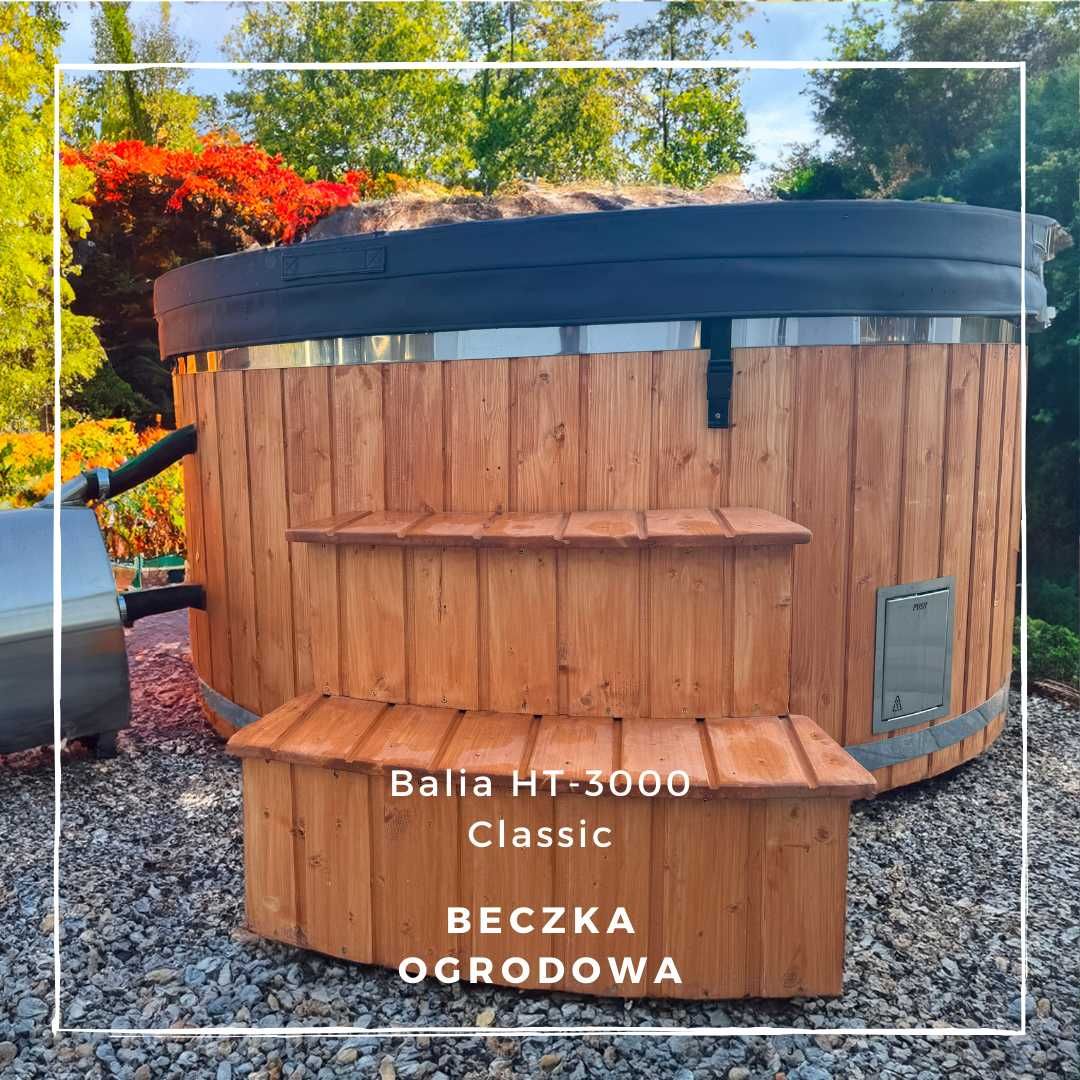 Balia ogrodowa balie jacuzzi wanna hydromasaż bania piec spa