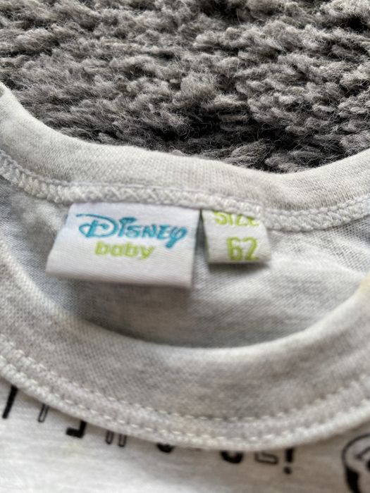 3 pary, zestaw, komplet, body na długi rękaw, pajacyk, Disney, 62
