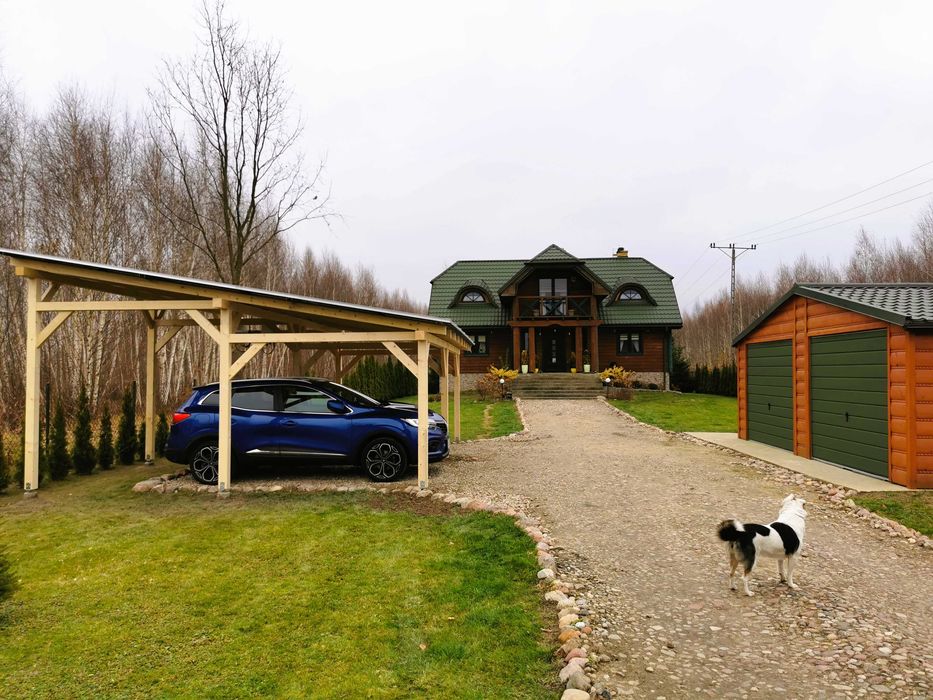 Drewniana Wiata Altana Fotowoltaiczna 9.9 kW z magazynem 5 kWh