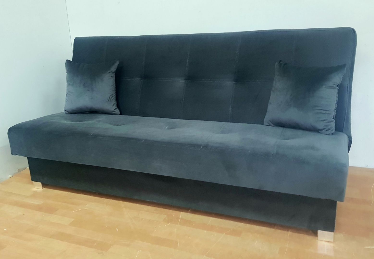 Nowa kanapa sofa funkcja spania wersalka welur plusz  Promocja
