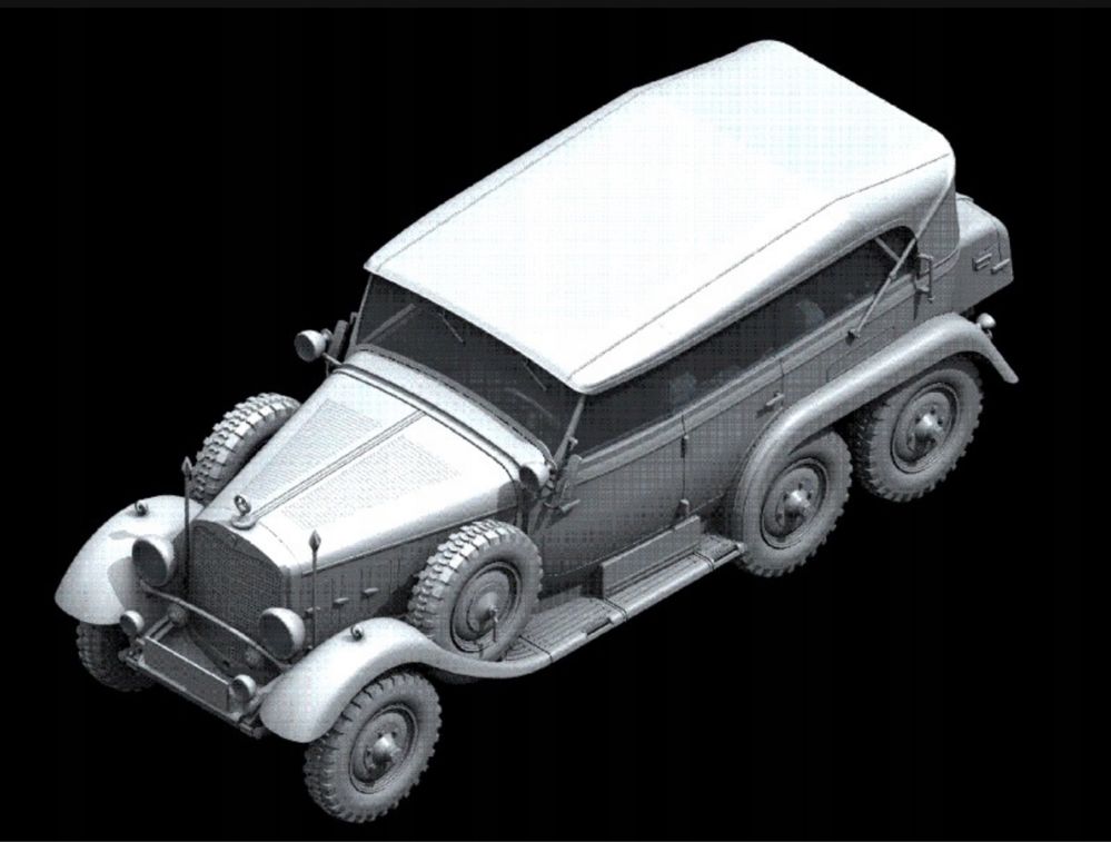Samochód Mercedes Typ G4 Soft Top 1:24 ICM 24012