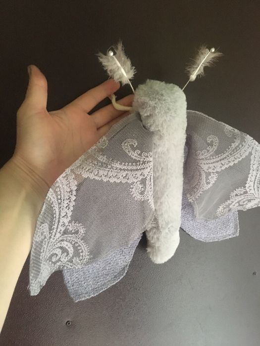 Интерьерная текстильная бабочка мотылек. Арт-текстиль бабочка