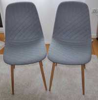 2 x Krzesło JONSTRUP jasnoniebieski/dąb