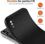 Plecki etui case IVOLER do iPhone XS / X czarny mat wzmocnione brzegi