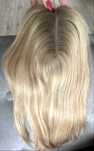 Topet tupet dopinka treska włos indyjski 100% naturalny blond balejaż