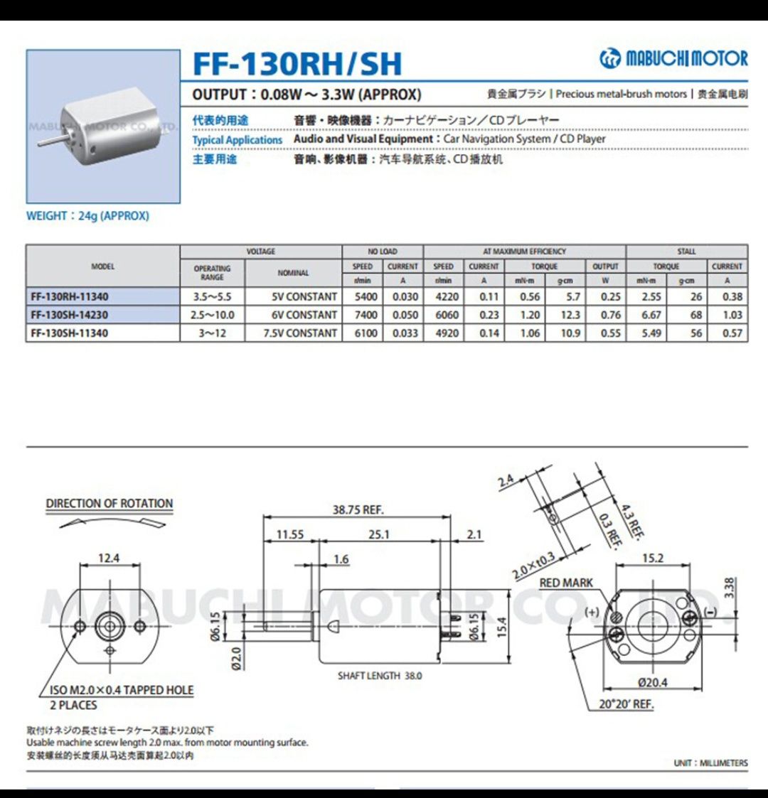 Продам промышленные микроэлектродвигатели Nichibo FF-130RH