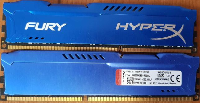 16Gb DDR3 Kingston HyperX Predator 1866 2x8 Gb Fury 1866 2x8 Gb