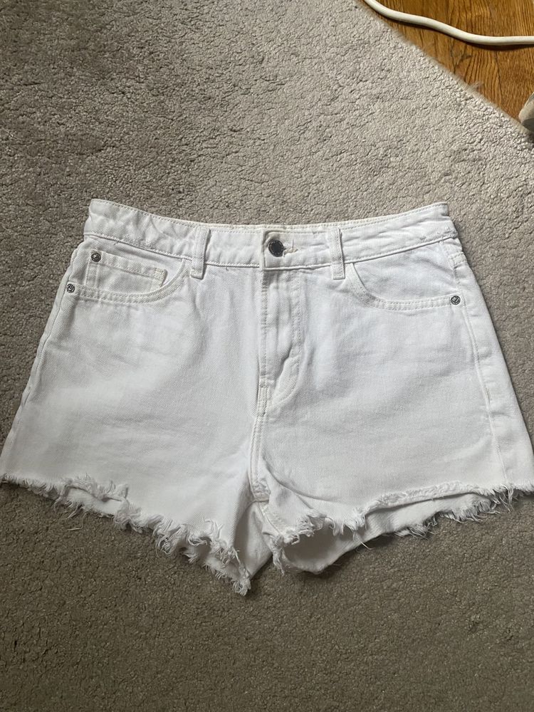 Белые шорты mango женские білі джинсові шорти жіночі