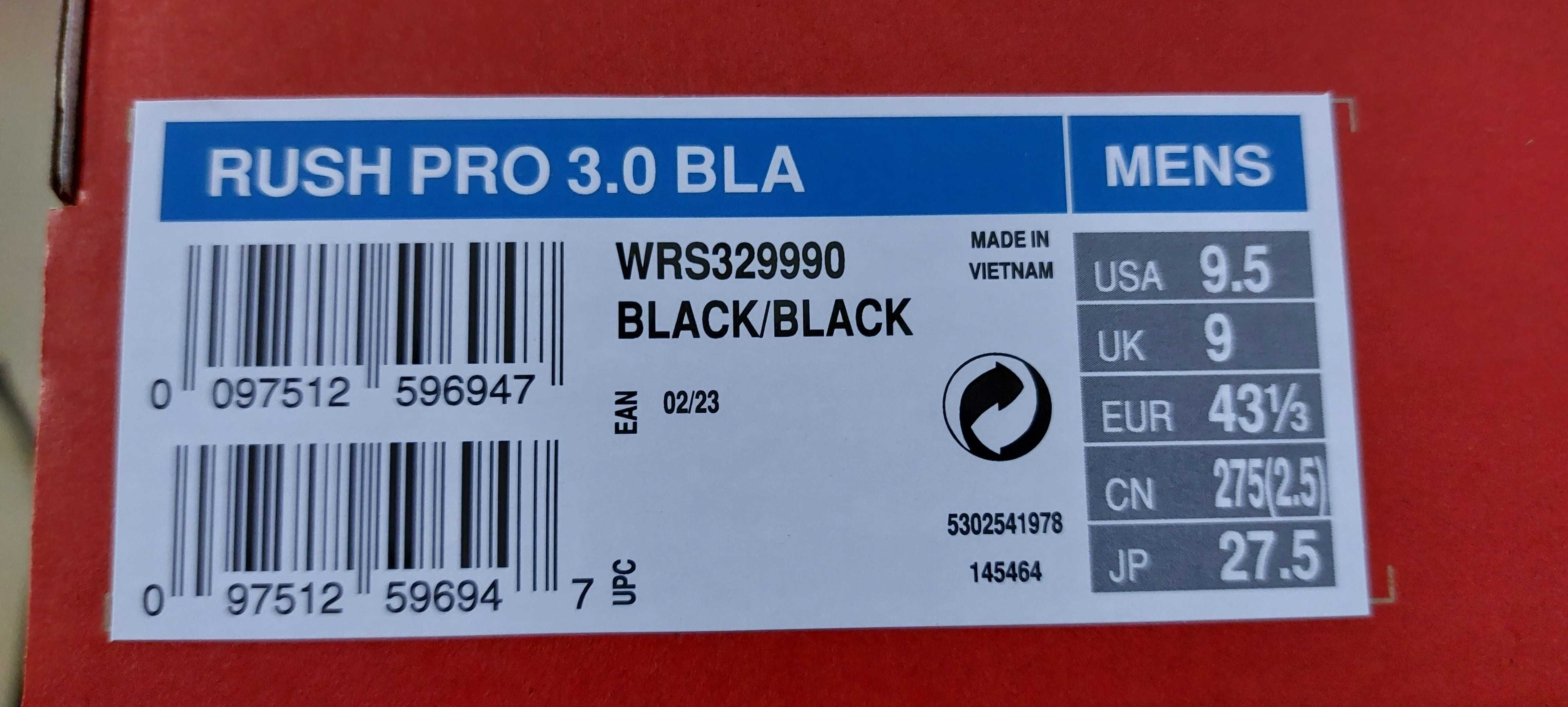 Buty tenisowe Wilson Rush Pro 3.0 Blade -Black rozmiar 43 1/3