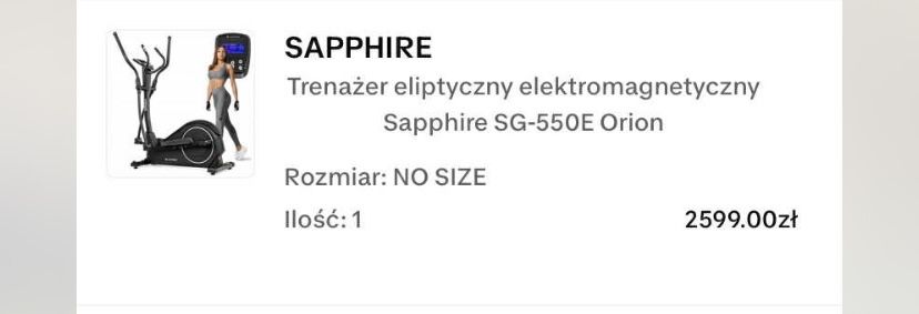 Sapphire orion orbitrek sg-550e jak nowy !