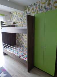 Mega zestaw dziecięco/młodzieżowy łóżko piętrowe,materace,biurko,szafa