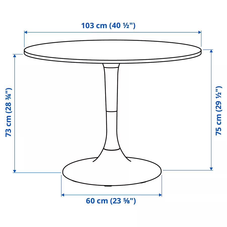 Mesa branca DOCKSTA IKEA (White table DOCKSTA IKEA)