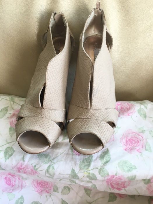 Botki next 38 nude buty na obcasie szpilki