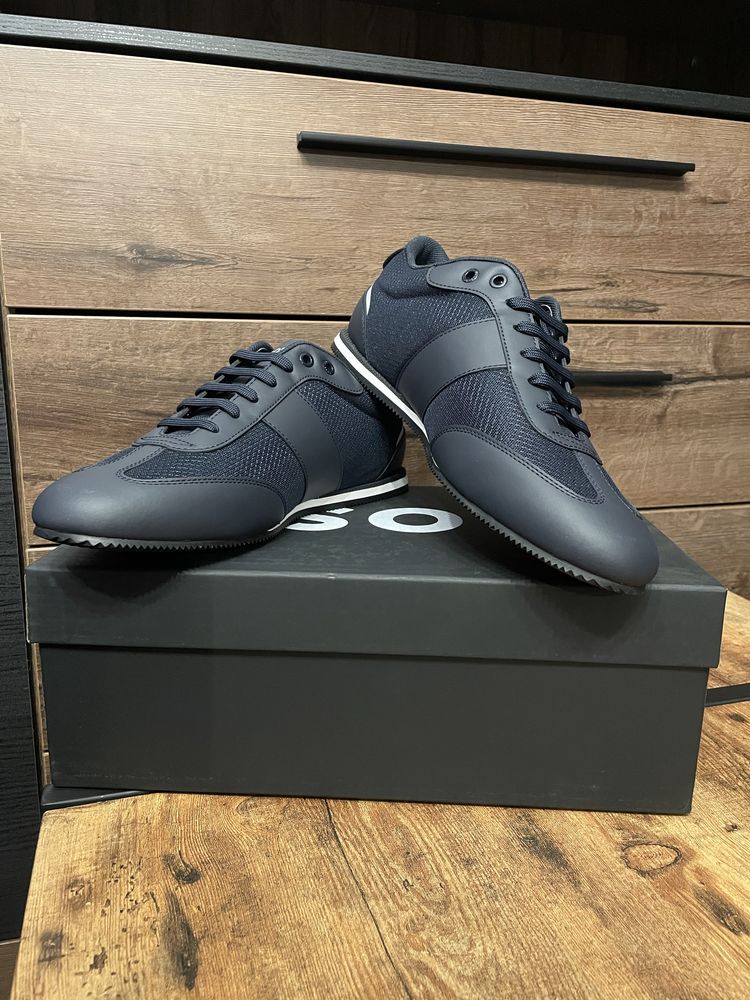 Meskie buty nowe Boss Hugo granatowe sportowe adidasy adidas nike