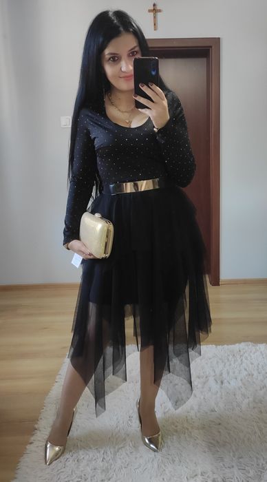 Sukienka z tiulowym dołem andrzejki święta sylwester