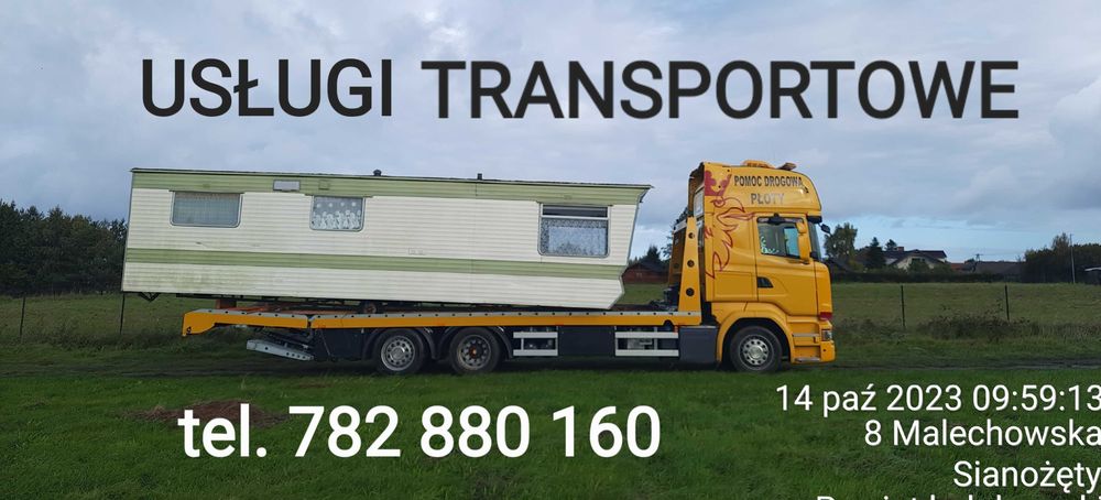Usługi transportowe laweta Płoty