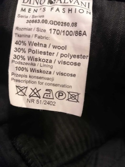 Garnitur granatowy w niebieskie prążki LAVARD