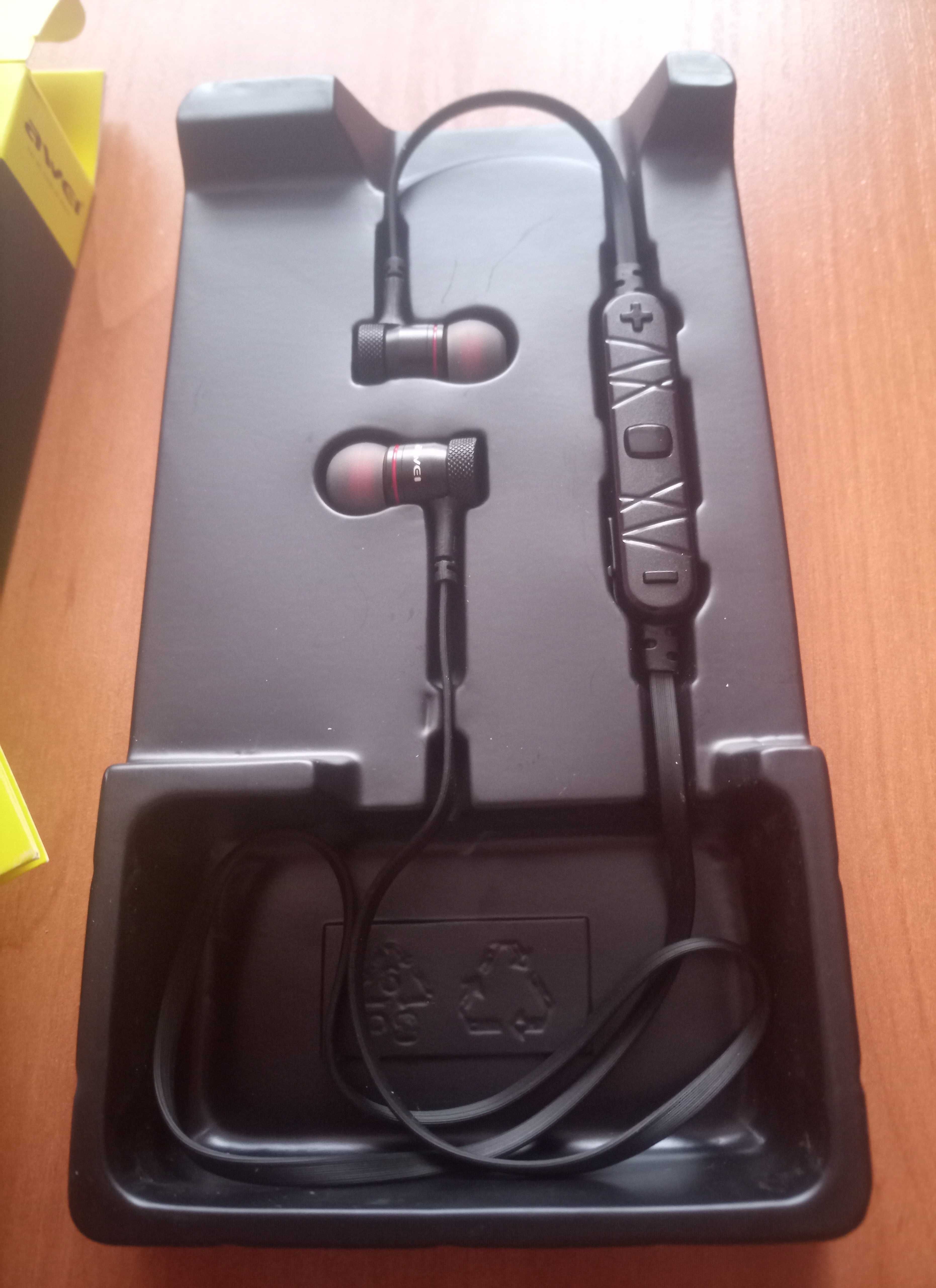 AWEI słuchawki sportowe Bluetooth 4.1 A920BL czarny/black  magnetyczne