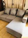 Sofá chaise cinza
