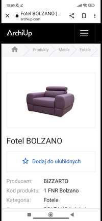 Szary Bizzarto fotel Bolzano