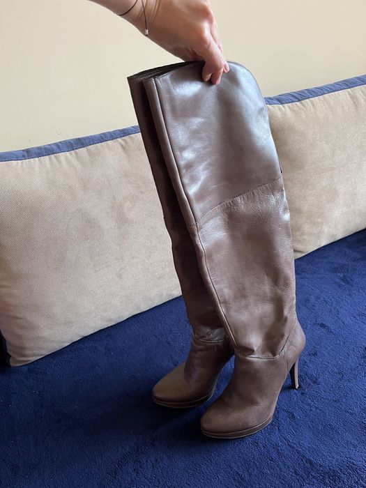 Piękne kozaki ze skóry Venezia na jesień jak nowe