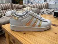 Adidas superstar białe Sneakersy srebrne 36 używane