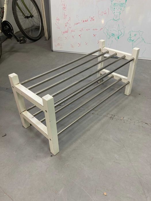 Stojak na buty biały 8 szt.