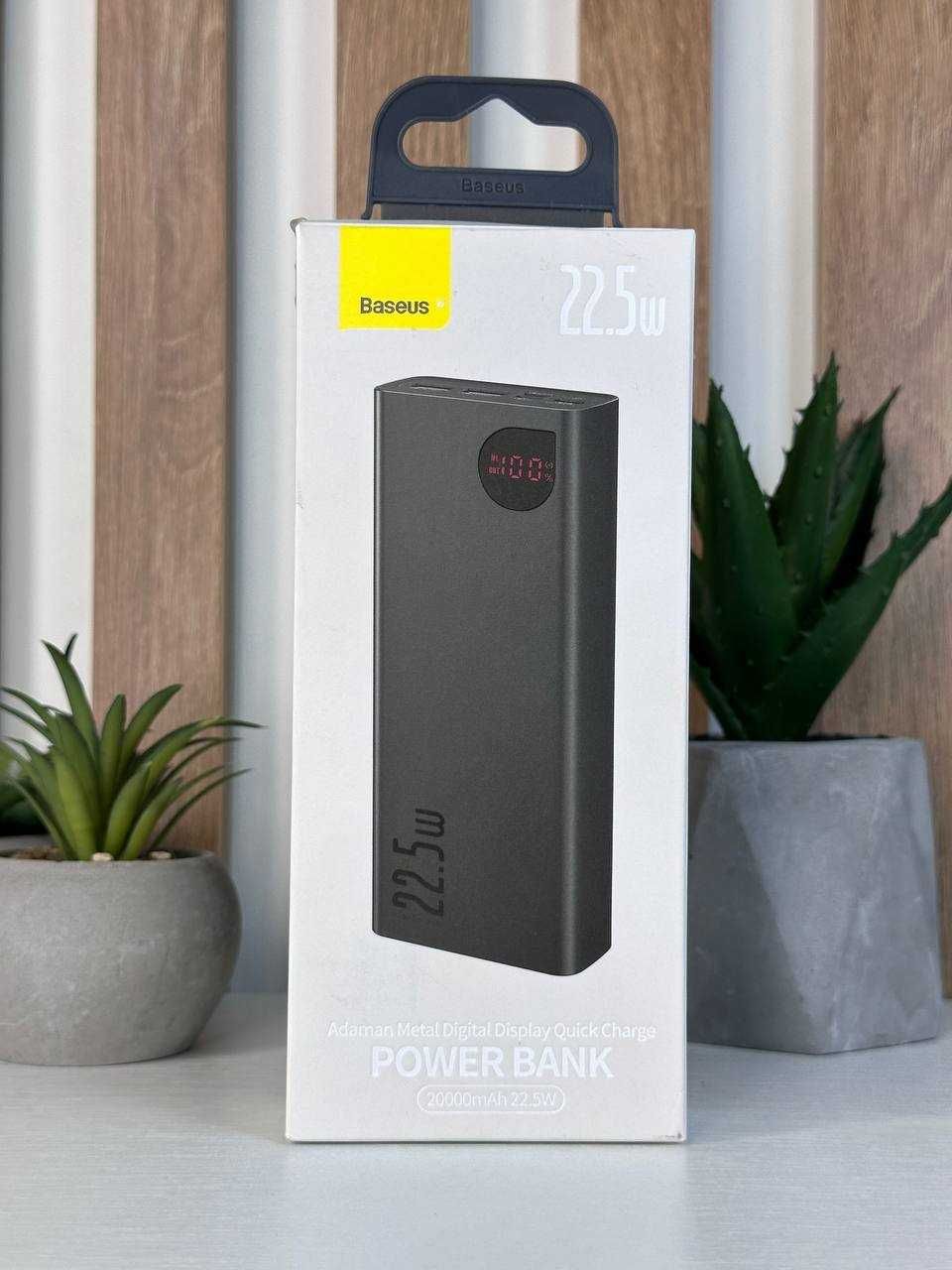 Power Bank Baseus Adaman Metal Quick Charge 22.5W 20000mAh Black