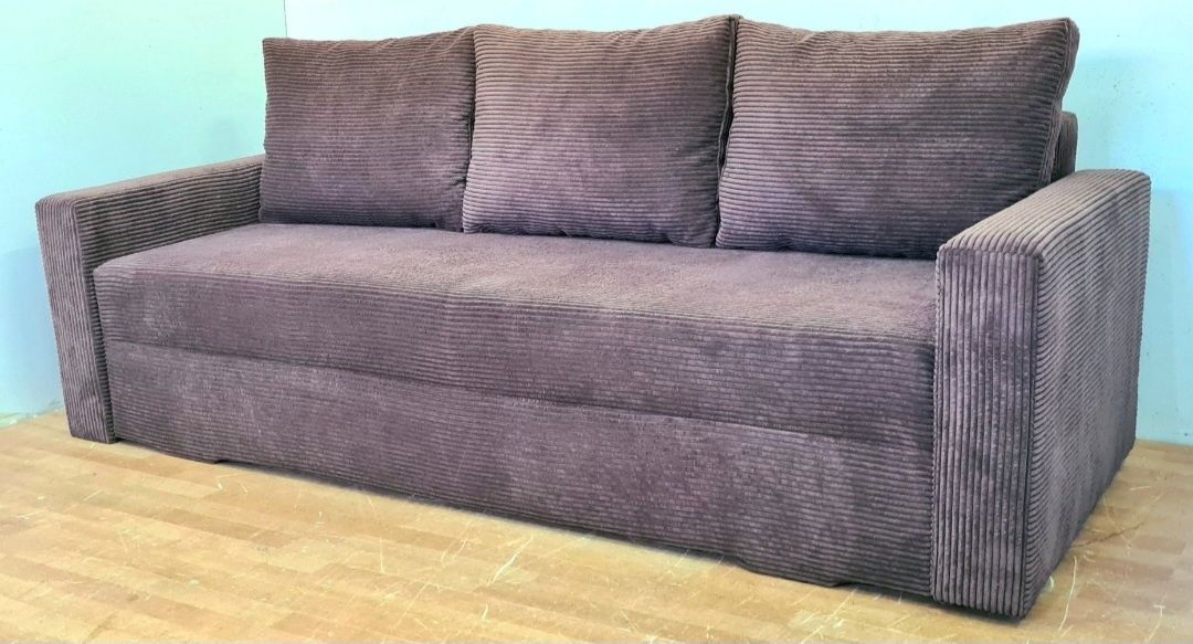 Nowa kanapa sprężyny automat sztruks welur plusz  sofa wersalka