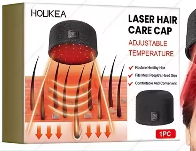 Laserowa czapka na lysienie plackowate