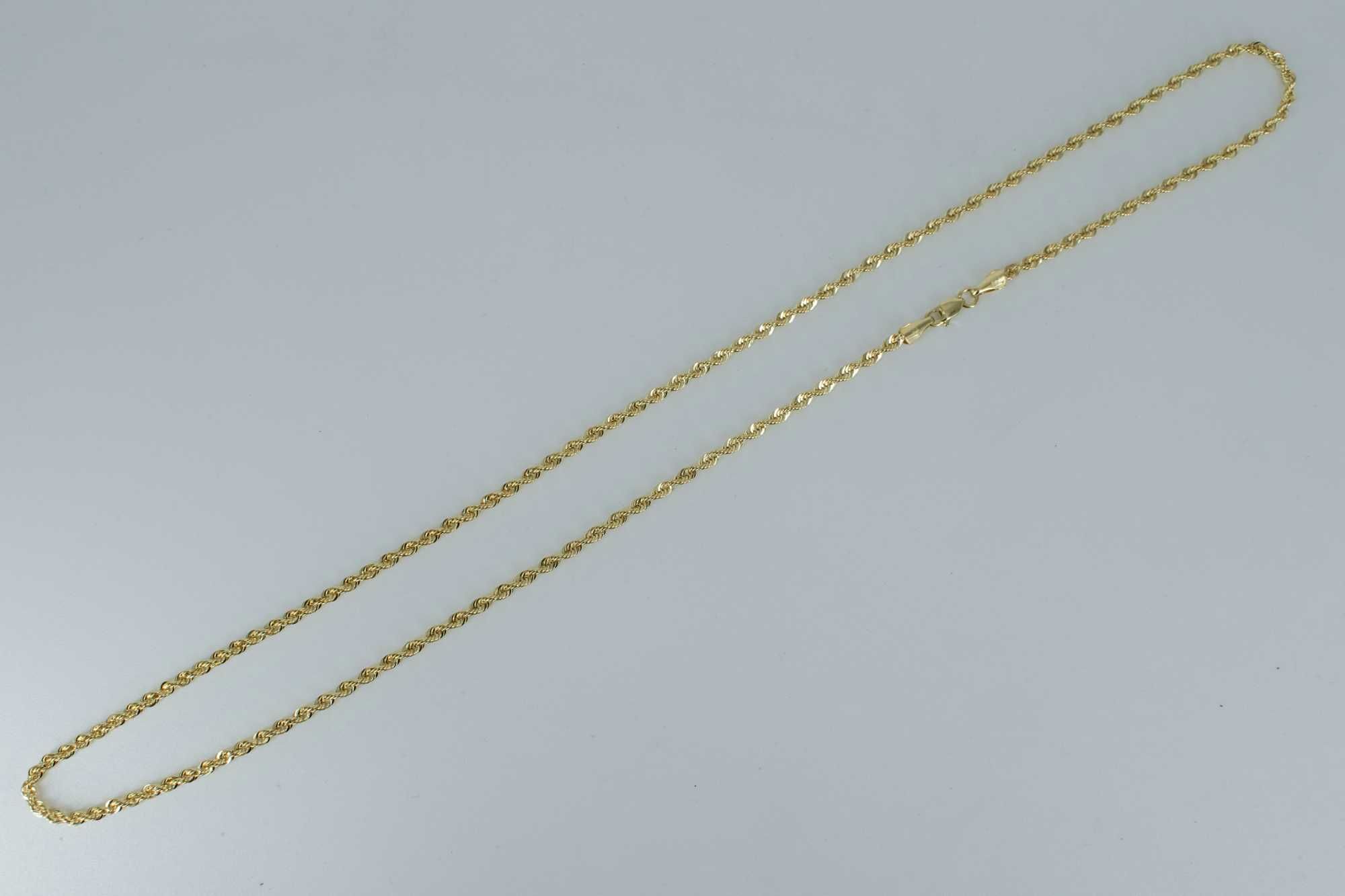 Złoty łańcuszek damski 585 4,18 gram 50cm Kordel Nowy WYSYŁKA GRATIS
