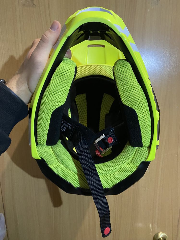 Мотошолом FOX V1 Skew Yellow/Fluo XL