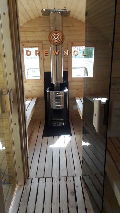 Sauna ogrodowa, sauna, sauna beczka, sauna Ebro, ruska bania, Drewnol