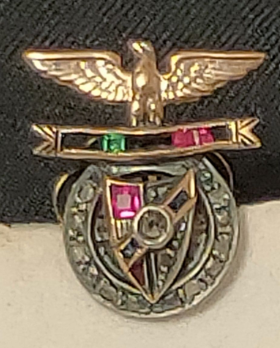 Benfica Abotoadura em ouro,.prata e brilhantes