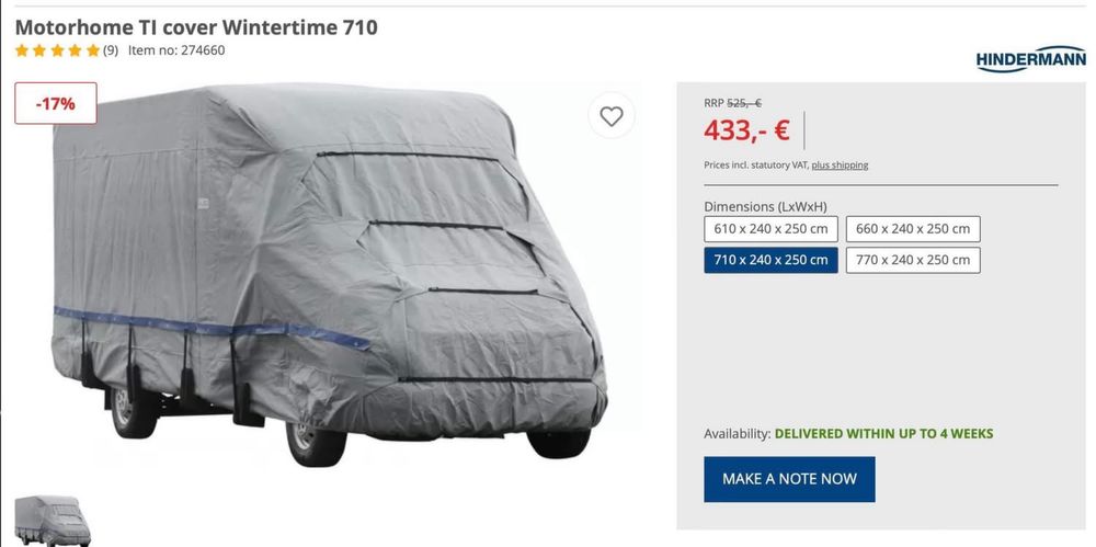 Pokrowiec na kampera.