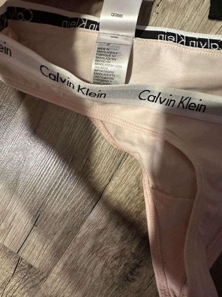 Stringi calvin klein L lounge majtki 5 par różowe czarne szare NOWE