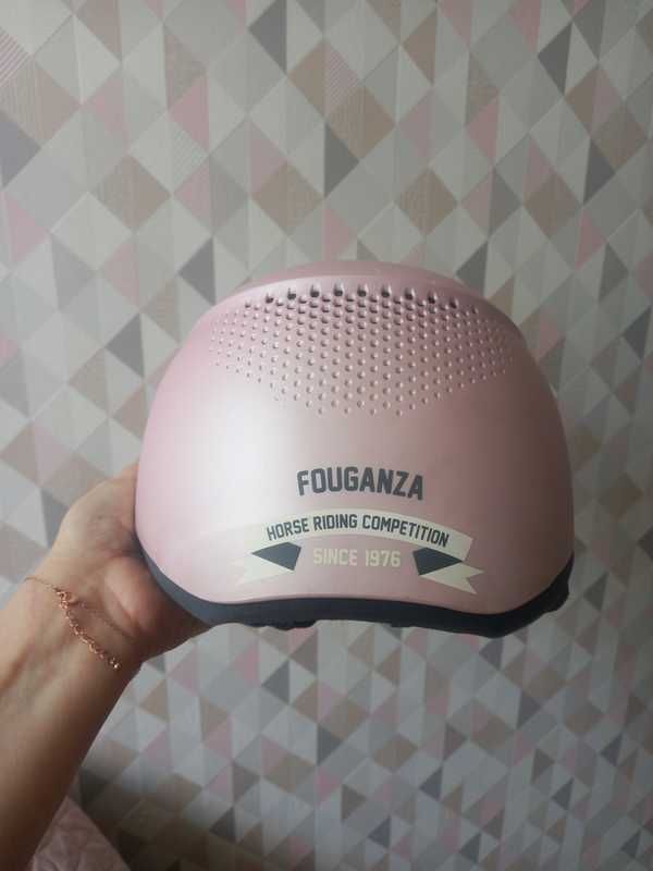 Kask jeździecki Safety 3 różowy FOUGANZA 53-55 r S