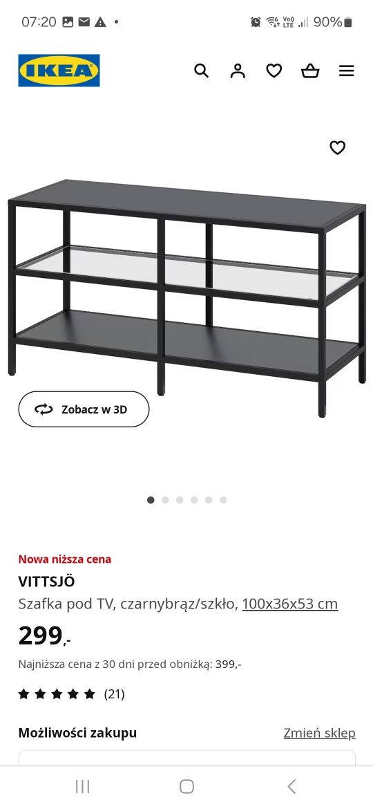 Szafka RTV IKEA Vittsjo