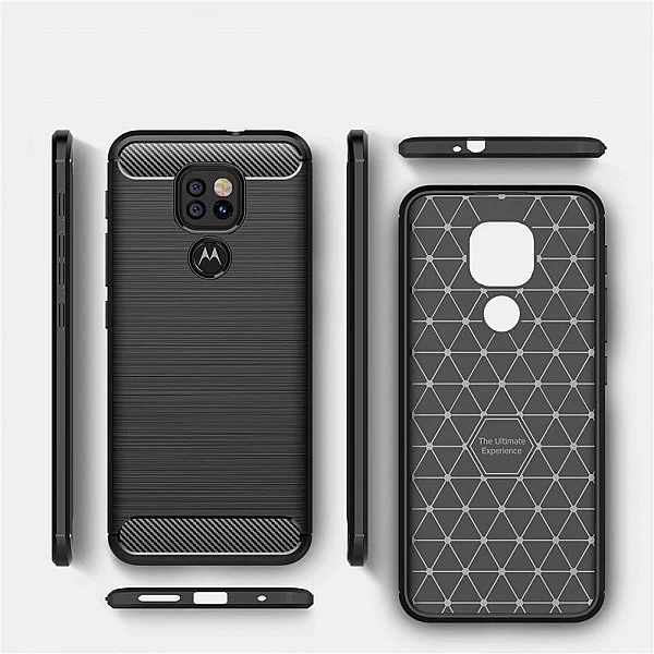 Etui Tech-Protect Tpucarbon do Motorola Moto G9 Play / E7 Plus czarny