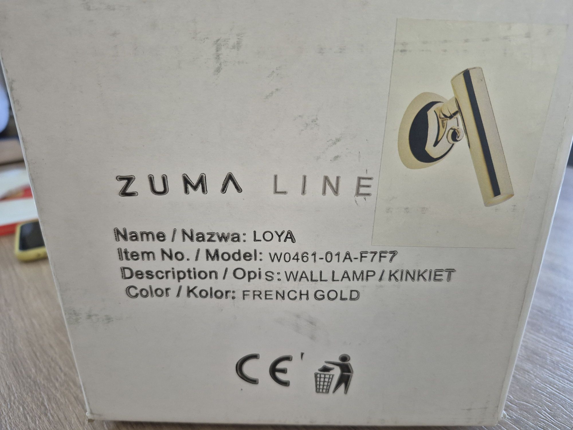 Kinkiet Zuma Line Loya French Gold