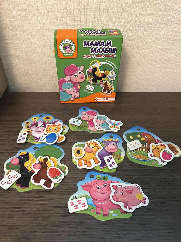 Пазли, гра з наліпками, розвиток дитини, додо, dodo, vladi toys