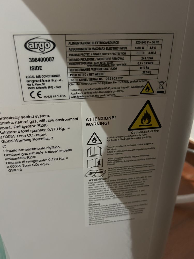 Ar condicionado portatil 8.000 BTU