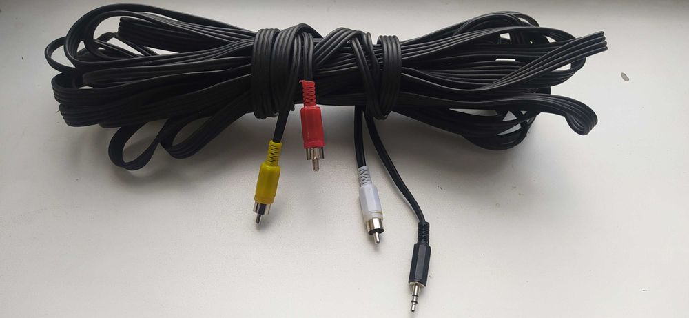 кабель провод шнур 7.5 метров тюльпан на джек 3.5 НЕ РАБОЧИЙ