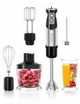 BENEFAST Blender Ręczny 6w1 Stalowy 1000W 12 Prędkości Turbo Do Zup Sa
