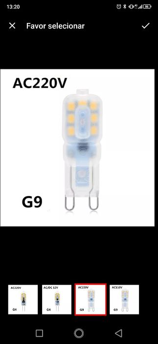 2x Lâmpada Led G9 novas